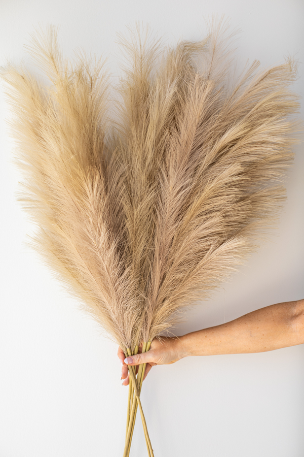 Luxe B "Faux" Artificial Pampas Grass Taupe - Luxe B Pampas Grass  (6953838543014)